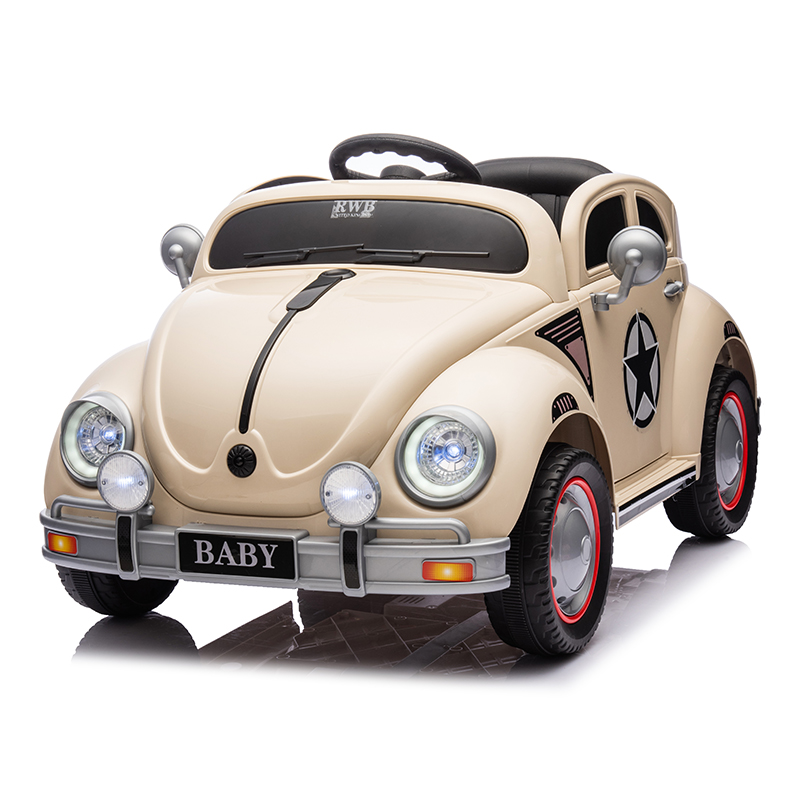 Retro Military Beetle Kids Electric Ride-On Car