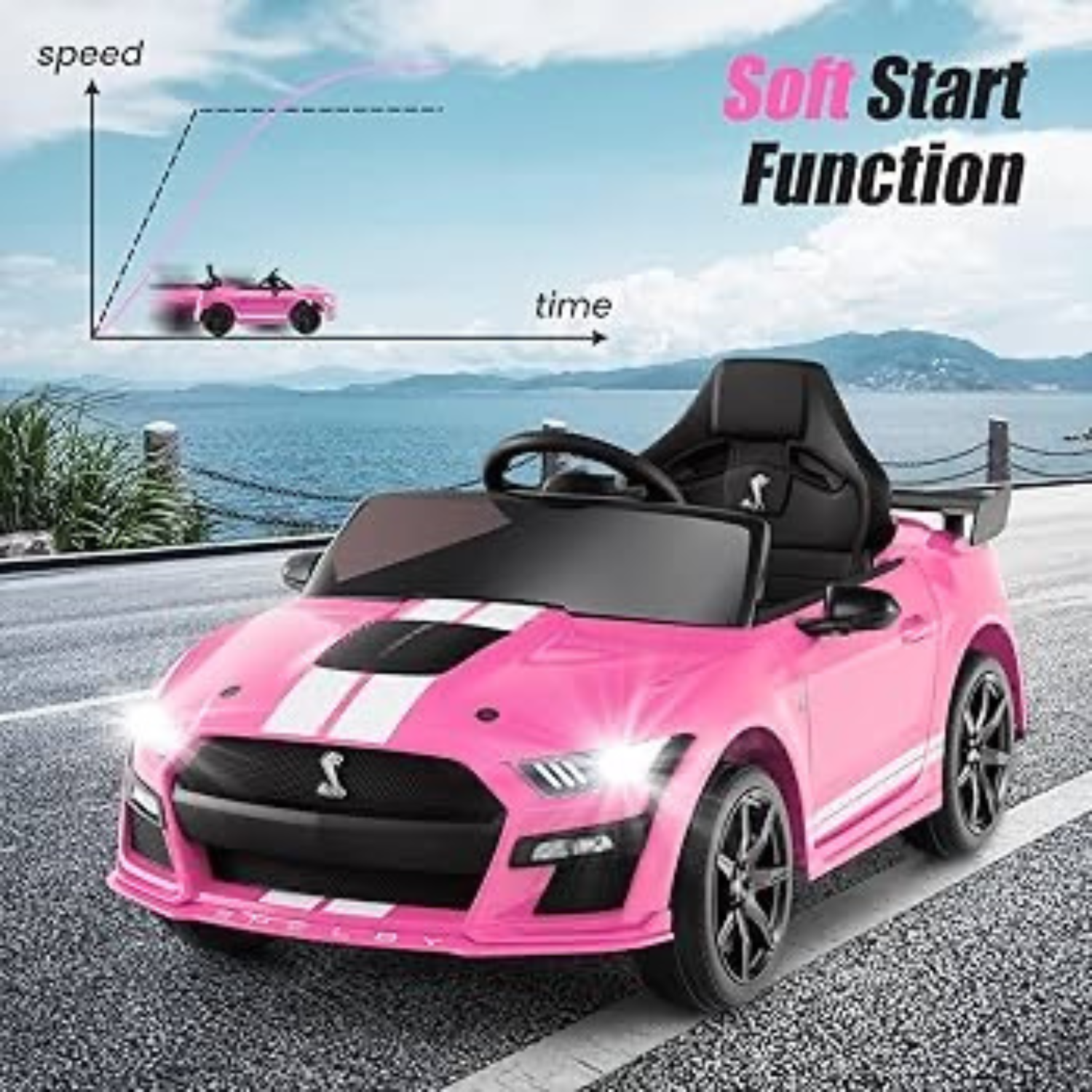 Licensed Ford Mustang Shelby GT500 Ride-On Car for Kids - Image 13