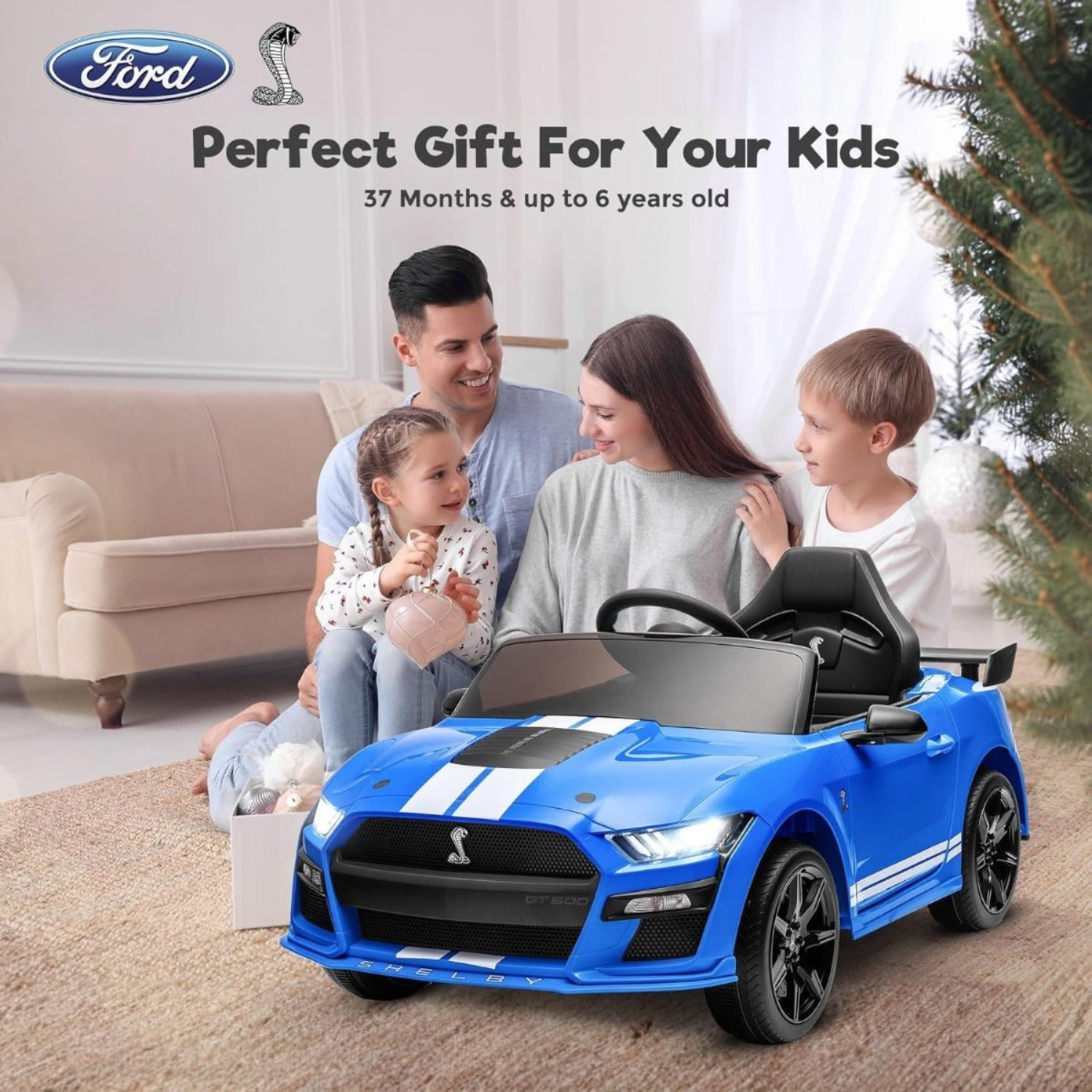 Licensed Ford Mustang Shelby GT500 Ride-On Car for Kids - Image 12