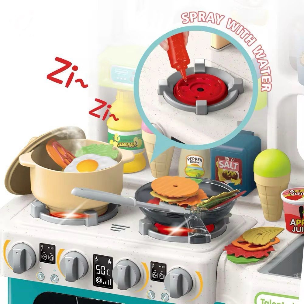 Home Chef Deluxe Kids Play Kitchen Set – 93 Piece Interactive Kitchen - Image 2