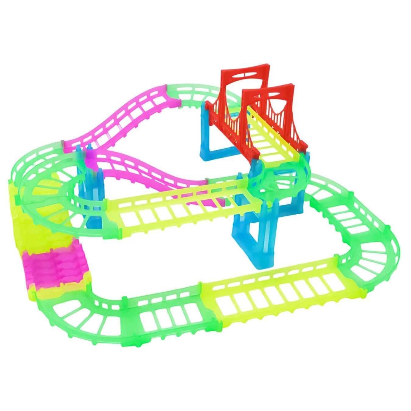 Luminous Rail Track Set – 46 Piece Battery-Operated Glow Track - Image 3