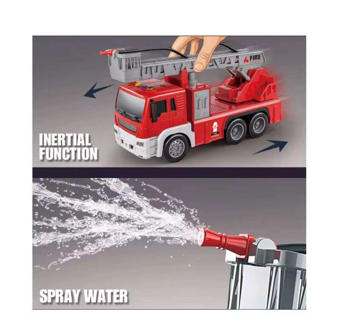 1:16 Multifunction Fire Truck with Lights, Sounds & Water Spray - Image 5