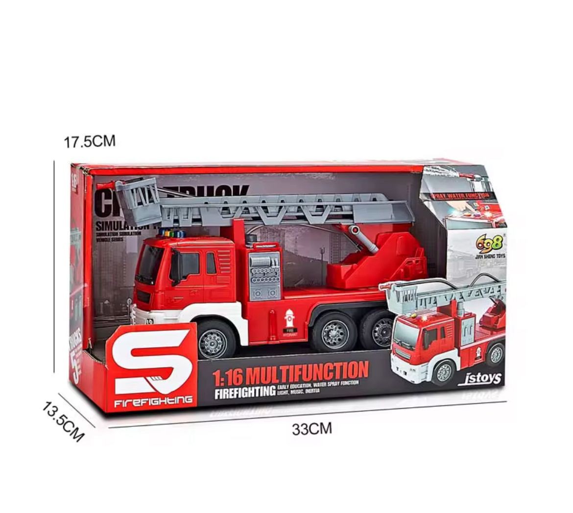1:16 Multifunction Fire Truck with Lights, Sounds & Water Spray - Image 6