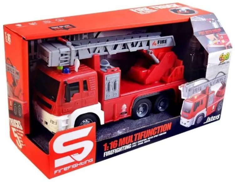 1:16 Multifunction Fire Truck with Lights, Sounds & Water Spray - Image 4