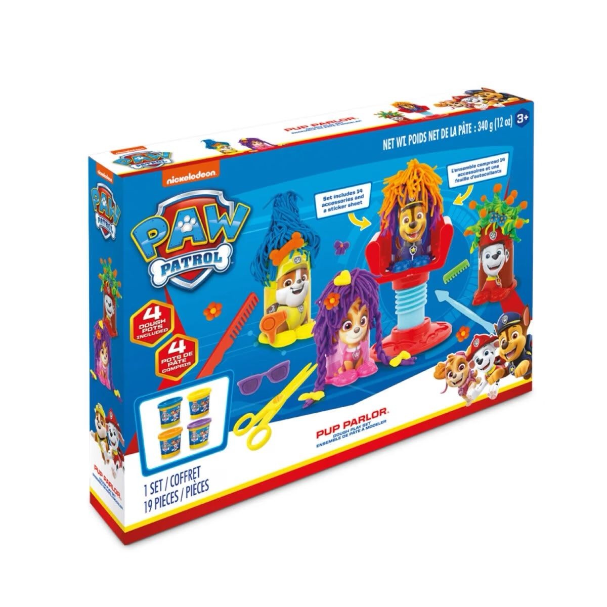 PAW Patrol Fancy Dress Station – Dough Playset (19 Pieces, 4 Dough Pots Included)