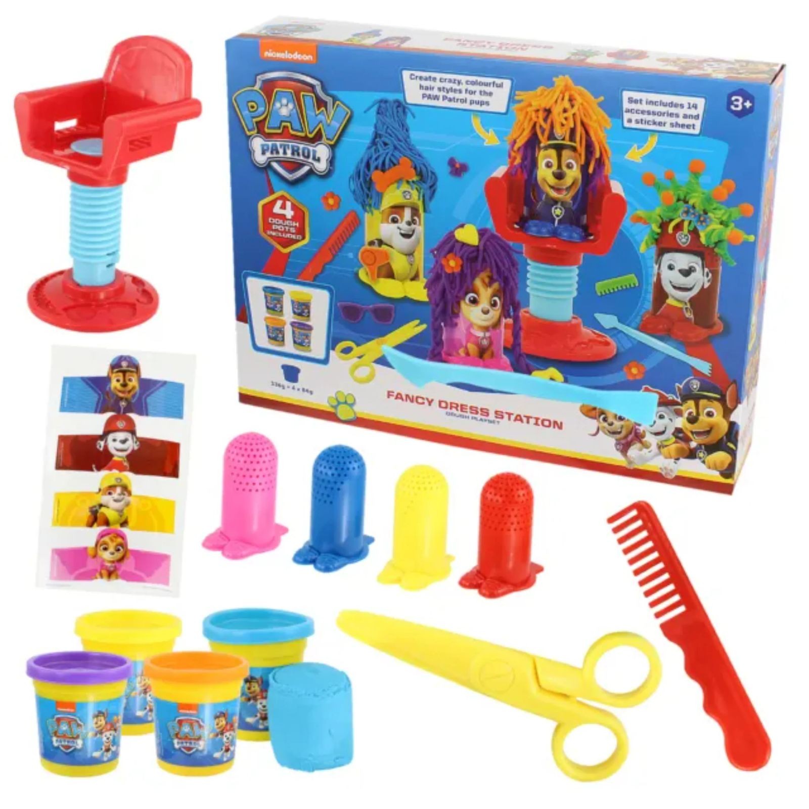 PAW Patrol Fancy Dress Station – Dough Playset (19 Pieces, 4 Dough Pots Included) - Image 2