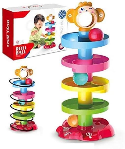 Roll Ball Tower – Monkey Ball Drop Ramp Toy - Image 3