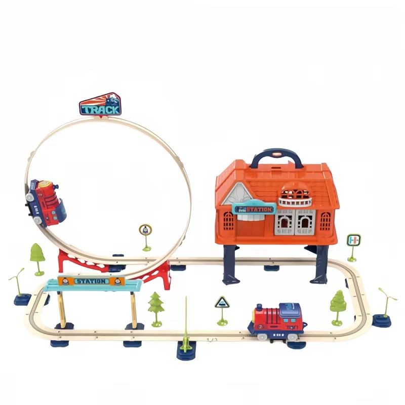 Track City Portable Track Play Set – 69 Piece STEAM Building Toy (2-in-1 Carry Case) - Image 4