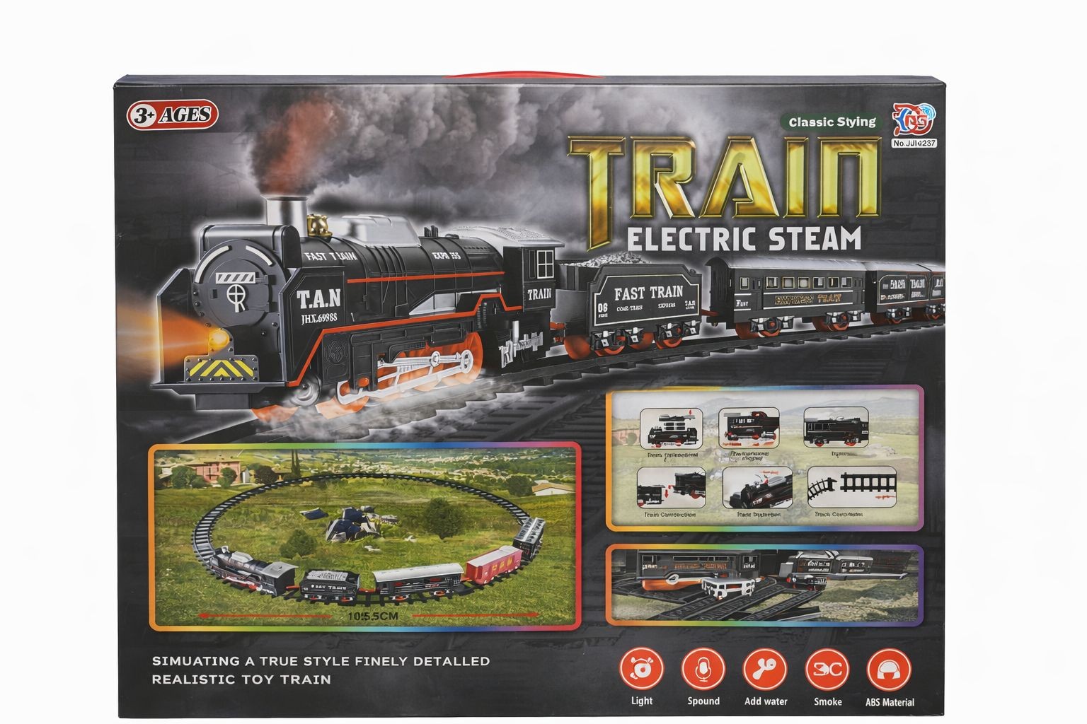 Electric Steam Train Set – Classic Styling (15-Piece Set) - Image 2
