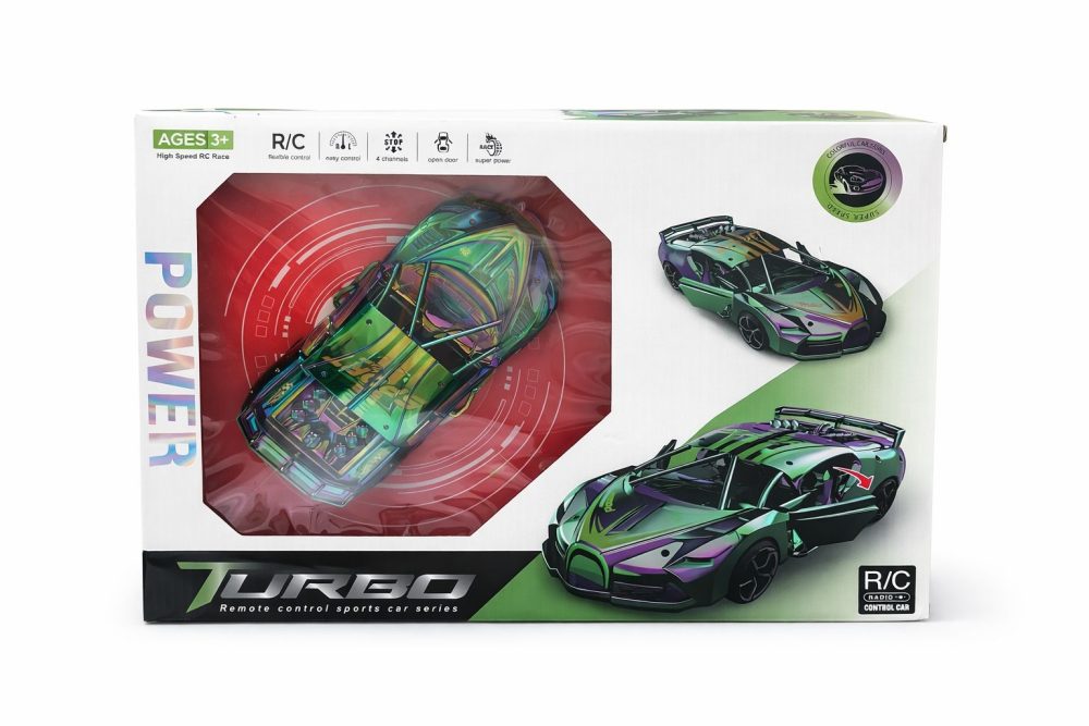 Turbo R/C Remote Control Sports Car – Iridescent Green