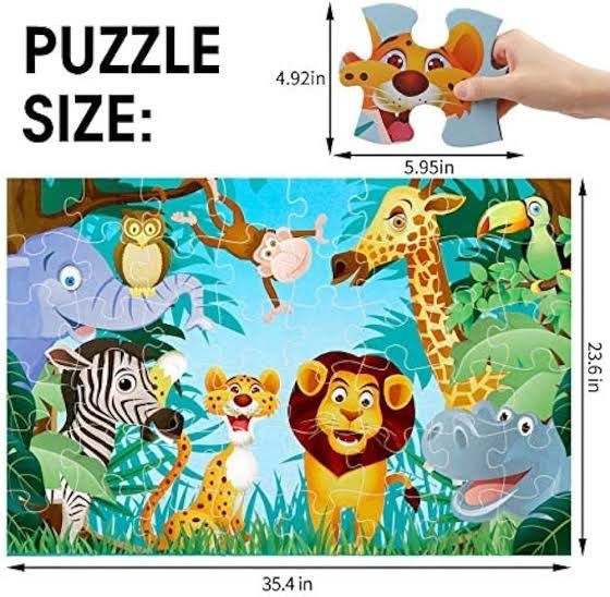 Animal Jumbo Floor Puzzle – 48 Pieces - Image 3