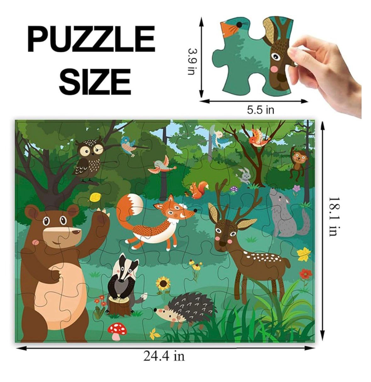In The Forest Jumbo Floor Puzzle – 35 Pieces - Image 2