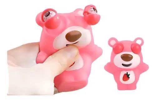Strawberry Bear Pop-Eye Squishy Toy - Image 3