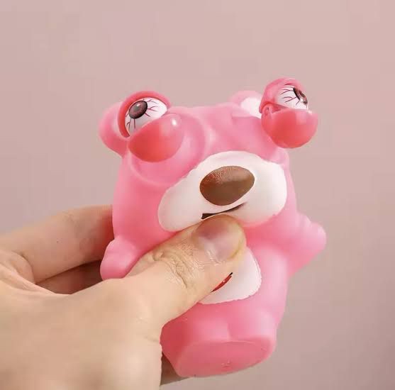 Strawberry Bear Pop-Eye Squishy Toy - Image 2
