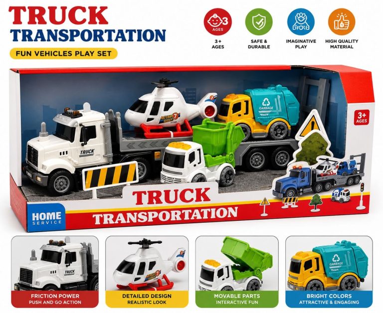 Truck Transportation Vehicle Play Set