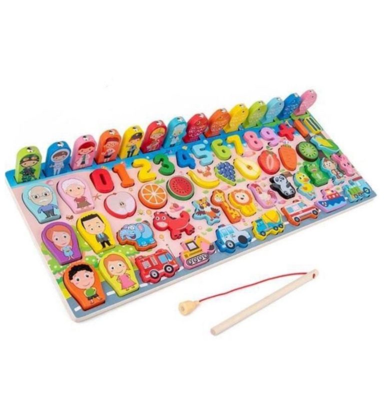 Wooden Multi Purpose Seven in One Logarithmic Board for Kids 4