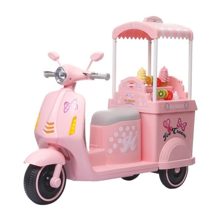 Kids Electric Ride On Vespa With Ice Cream Cart
