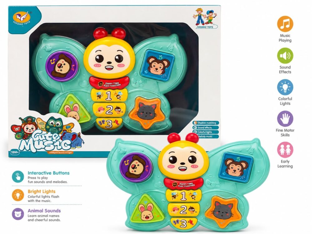 Cute Music Butterfly Toy – Lights, Sounds & Early Learning