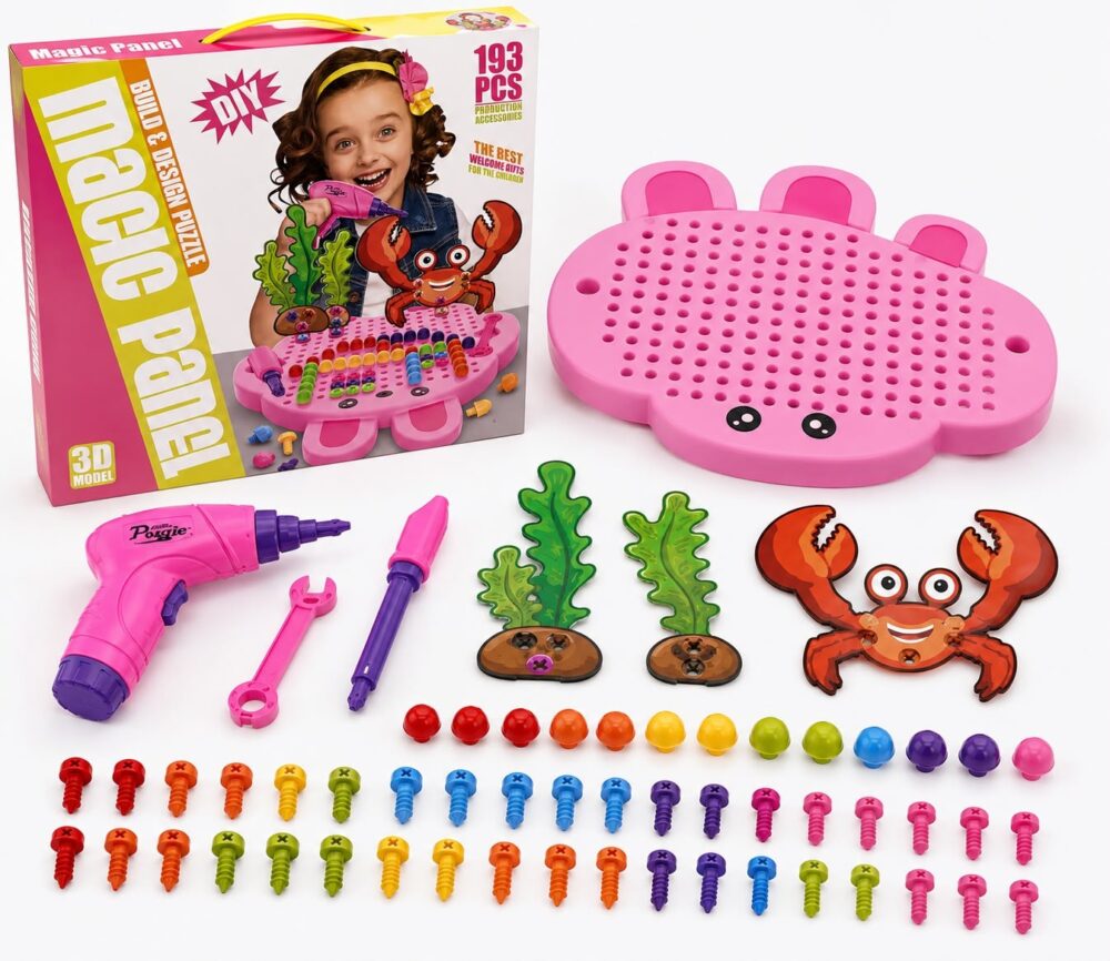 Magic Panel DIY Build & Design Puzzle – 193 Piece Construction Set