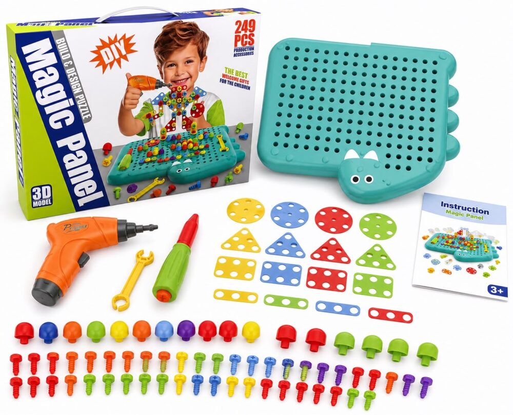 Magic Panel DIY Build & Design Puzzle – 249 Piece Construction Set