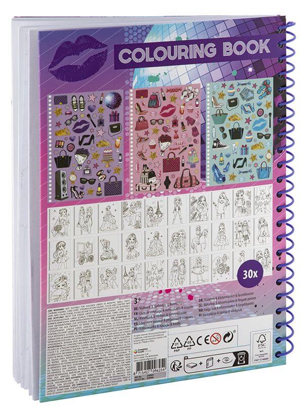 Fashion Design Activity Book with Coloured Pencils, Stickers & Stencils - Image 2