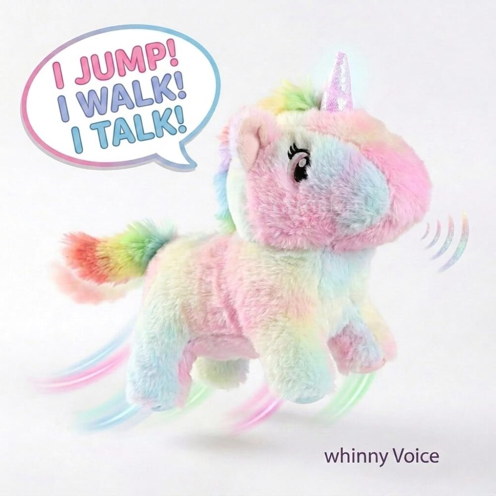 Furry Friends Walking & Talking Plush Unicorn