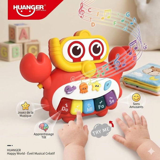 Interactive Musical Crab Piano – Early Learning Toy - Image 2