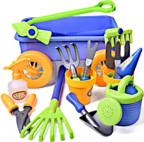 Kids Garden Tool & Wagon Set - Image 3