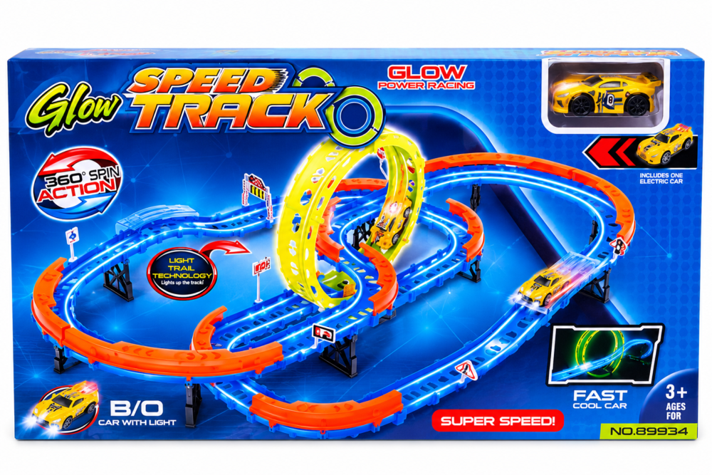 Glow Speed Track Racing Set with Loop-the-Loop